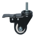 2 Inch Threaded Steam Swivel TPR Material With Brake Small Caster